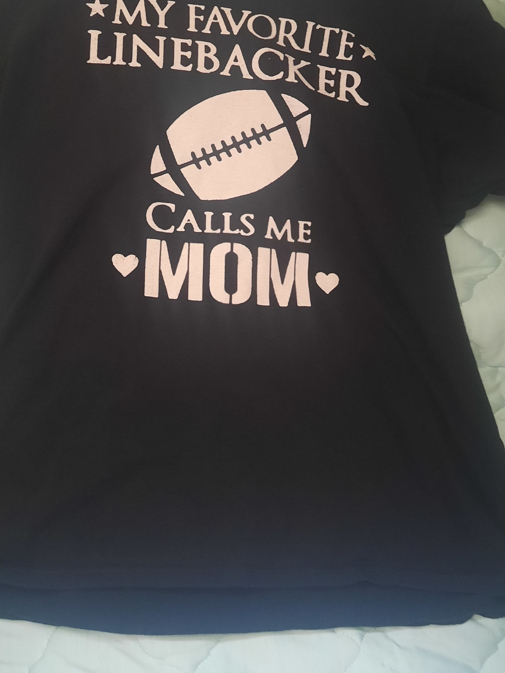 Woman's Black Football Graphic Tee